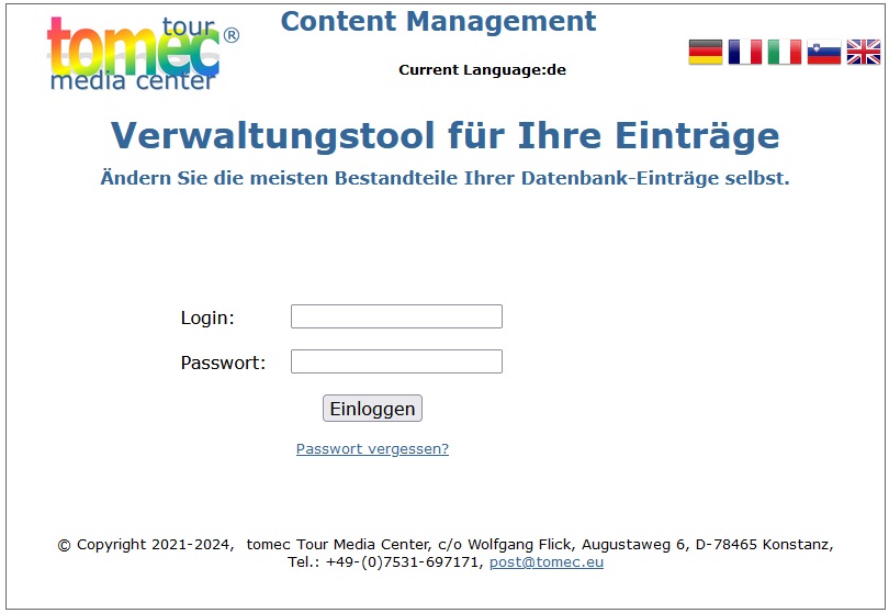 Startseite unserer CMS Content Management Systems tomec